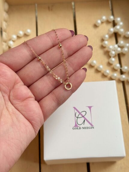 گردنبند وارداتی گوی و حلقه