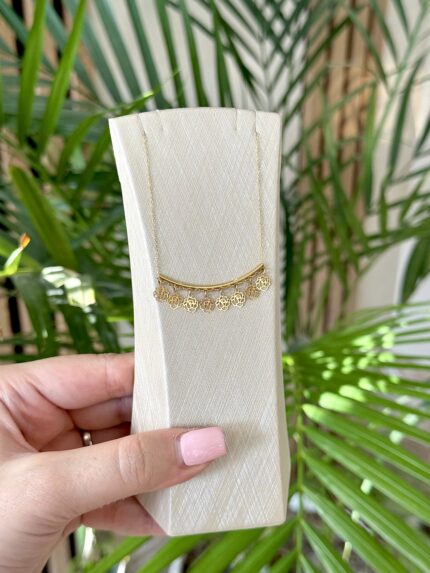 گردنبند گل رز طرح لبخند