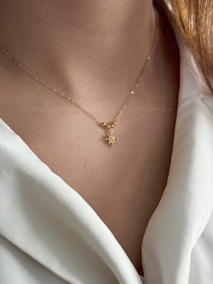 گردنبند وارداتی ستاره تراش