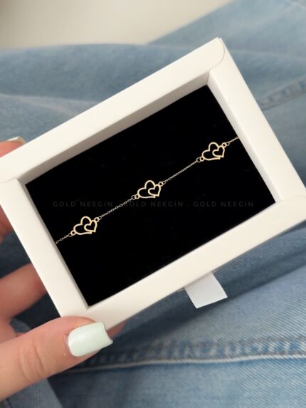 دستبند دو قلب کد۳۳