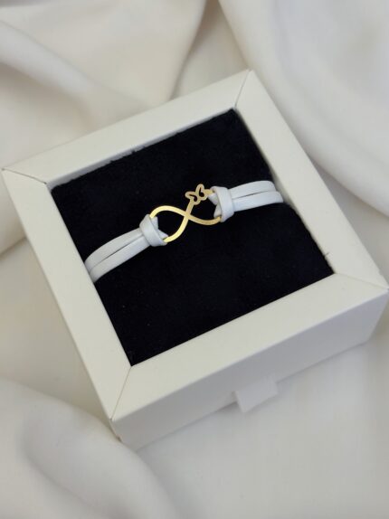 دستبند‌ چرم دخترانه بینهایت۱