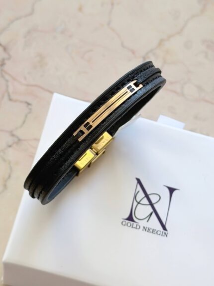 دستبند چرم مردانه کد۳