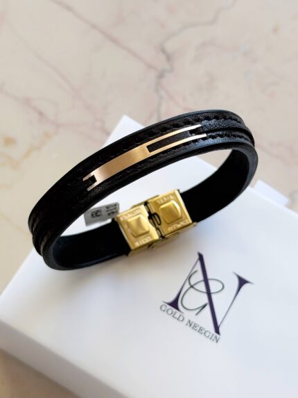 دستبند چرم مردانه کد۲