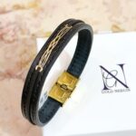 دستبند چرم مردونه کد۲۰