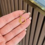 پلاک آویز حلقه گندمی